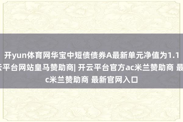 开yun体育网华宝中短债债券A最新单元净值为1.1861元-开云平台网站皇马赞助商| 开云平台官方ac米兰赞助商 最新官网入口