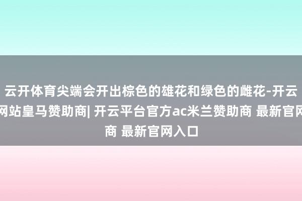 云开体育尖端会开出棕色的雄花和绿色的雌花-开云平台网站皇马赞助商| 开云平台官方ac米兰赞助商 最新官网入口