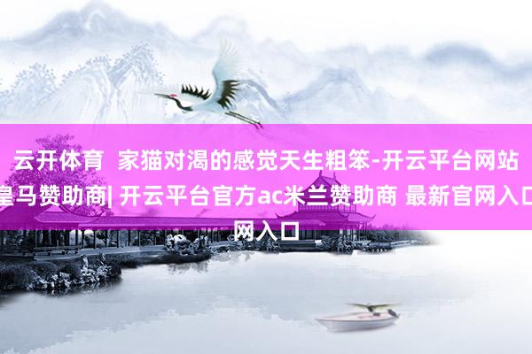 云开体育  家猫对渴的感觉天生粗笨-开云平台网站皇马赞助商| 开云平台官方ac米兰赞助商 最新官网入口