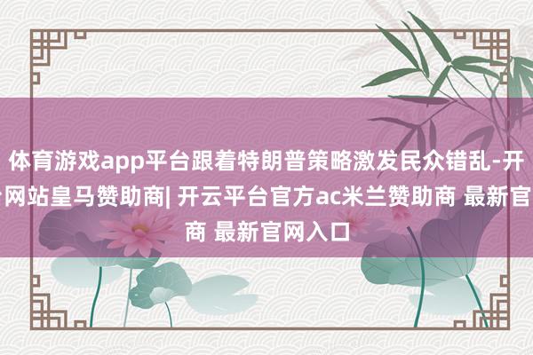 体育游戏app平台跟着特朗普策略激发民众错乱-开云平台网站皇马赞助商| 开云平台官方ac米兰赞助商 最新官网入口