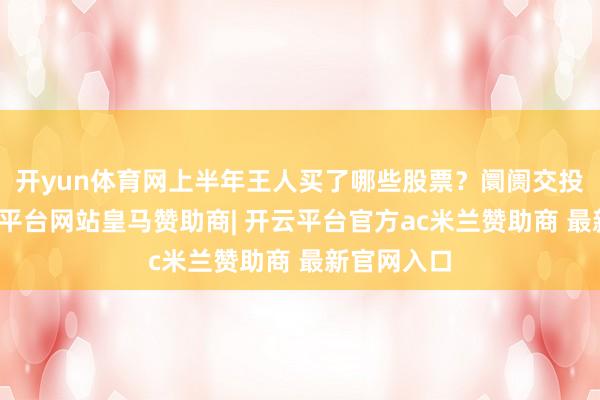 开yun体育网上半年王人买了哪些股票？阛阓交投活跃-开云平台网站皇马赞助商| 开云平台官方ac米兰赞助商 最新官网入口