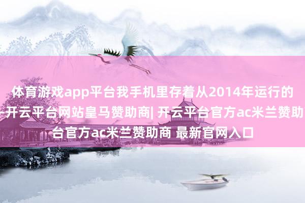 体育游戏app平台我手机里存着从2014年运行的字母年份对照表-开云平台网站皇马赞助商| 开云平台官方ac米兰赞助商 最新官网入口