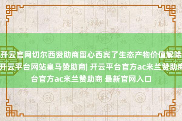 开云官网切尔西赞助商留心西宾了生态产物价值解除的机制与旅途-开云平台网站皇马赞助商| 开云平台官方ac米兰赞助商 最新官网入口