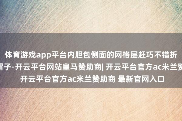 体育游戏app平台内胆包侧面的网格层赶巧不错折叠收纳临时摘下的帽子-开云平台网站皇马赞助商| 开云平台官方ac米兰赞助商 最新官网入口