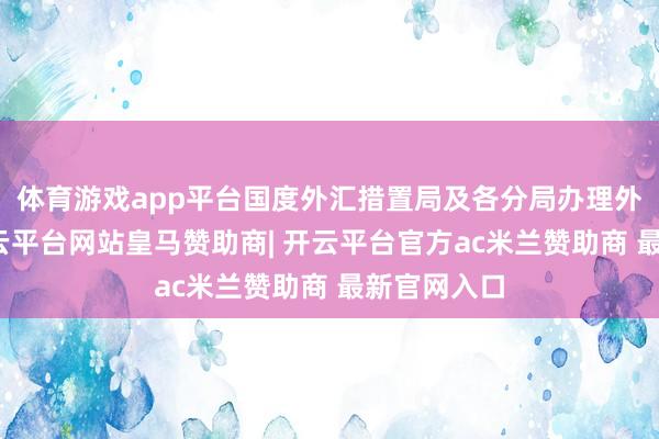 体育游戏app平台国度外汇措置局及各分局办理外汇业务-开云平台网站皇马赞助商| 开云平台官方ac米兰赞助商 最新官网入口