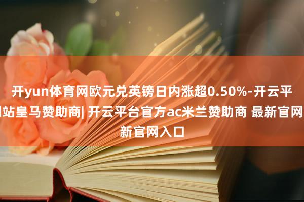开yun体育网欧元兑英镑日内涨超0.50%-开云平台网站皇马赞助商| 开云平台官方ac米兰赞助商 最新官网入口