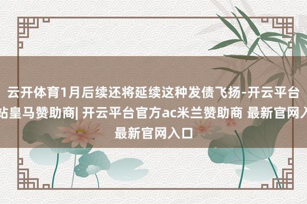 云开体育1月后续还将延续这种发债飞扬-开云平台网站皇马赞助商| 开云平台官方ac米兰赞助商 最新官网入口